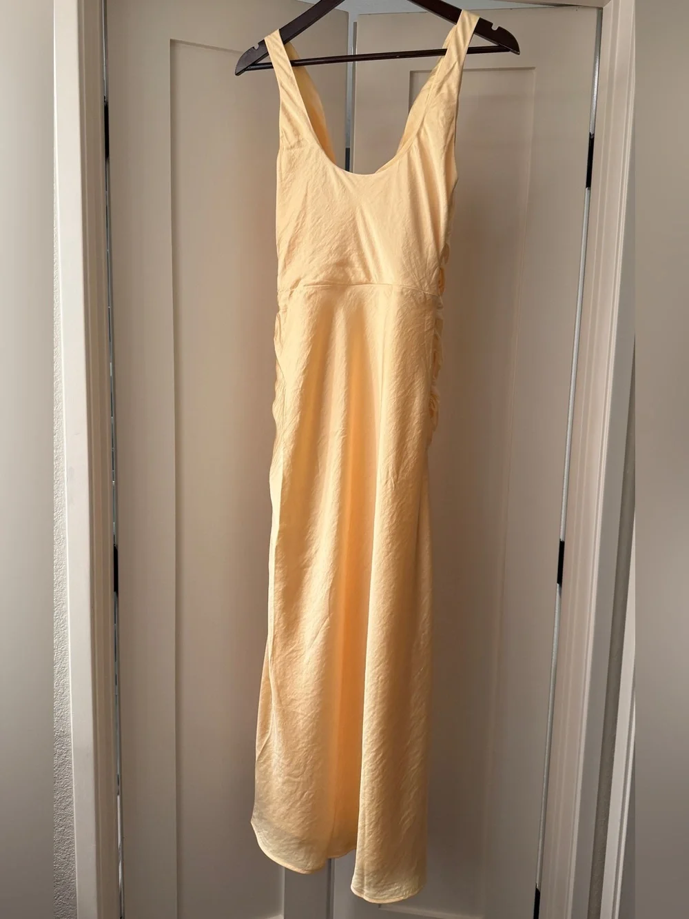 Abercrombie Satin Cowl Neck Maxi Dress
